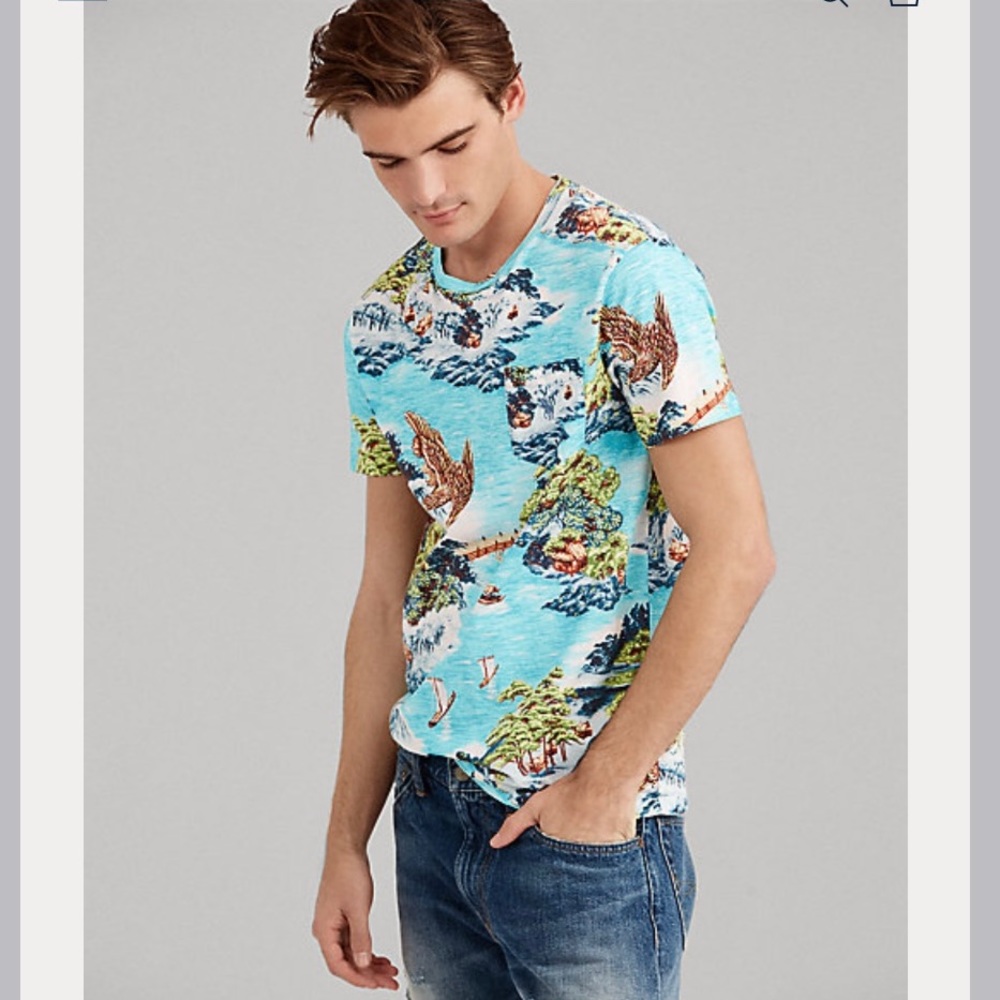 Polo Ralph Lauren Hawaiian T-shirt Size Large